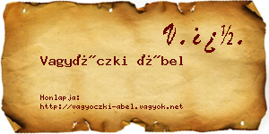 Vagyóczki Ábel névjegykártya