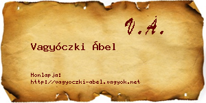 Vagyóczki Ábel névjegykártya