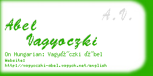abel vagyoczki business card